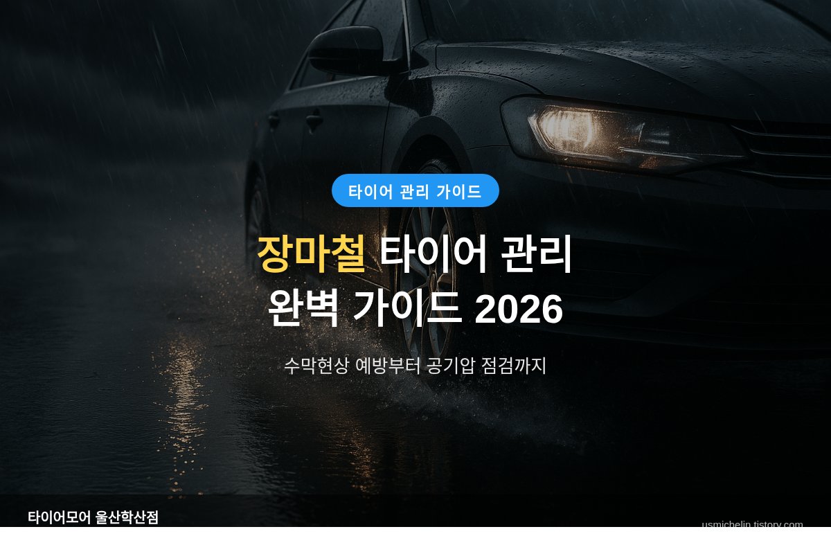 장마철 타이어 관리 가이드 - 빗길 안전운전을 위한 타이어 점검