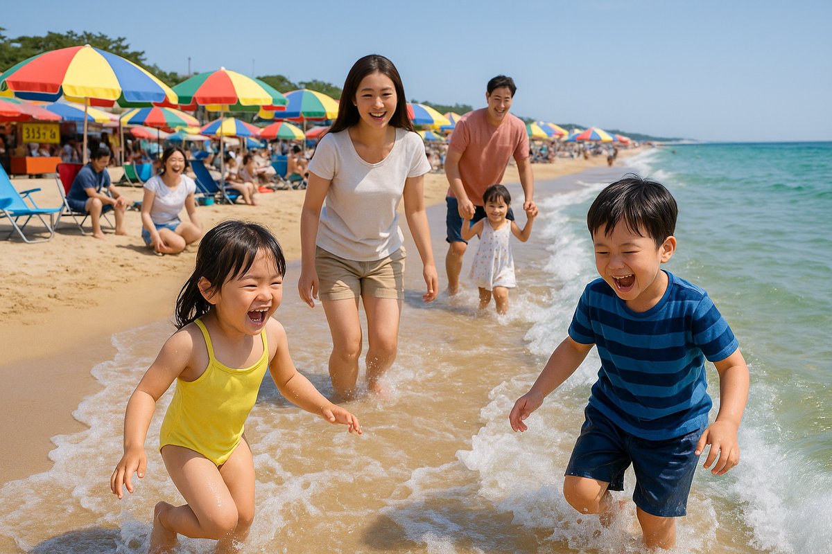 일산해수욕장 여름 풍경